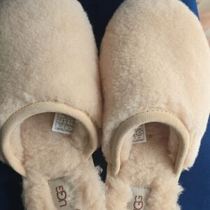 UGG Plush Tan Slippers